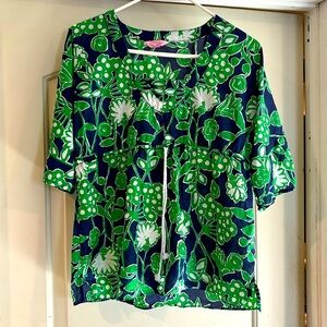 Lilly Pulitzer Women’s XS Penelope Top 100% Cotton Drawstring Top